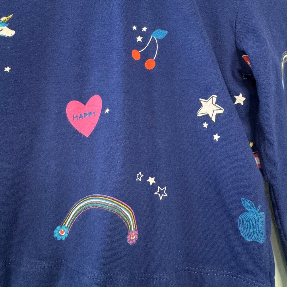 MIM-PI Unicorn & Rainbow Dress Girls 3 98 Tulle Skirt Peter Pan Collar Toddler - Picture 7 of 9